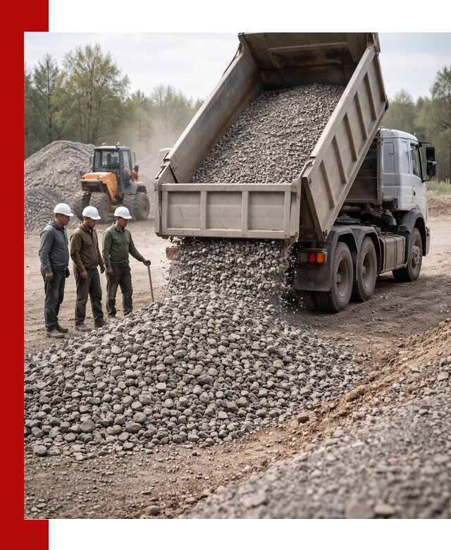 Доставка гравийного щебня фракции 70-120 в грозном