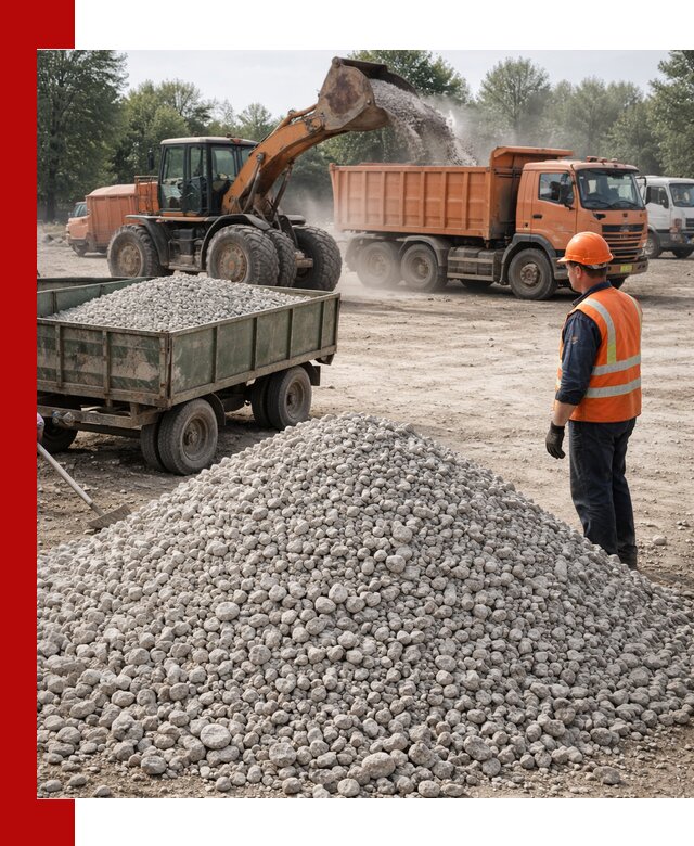 Доставка известнякового щебня фракция 20–40 в грозном