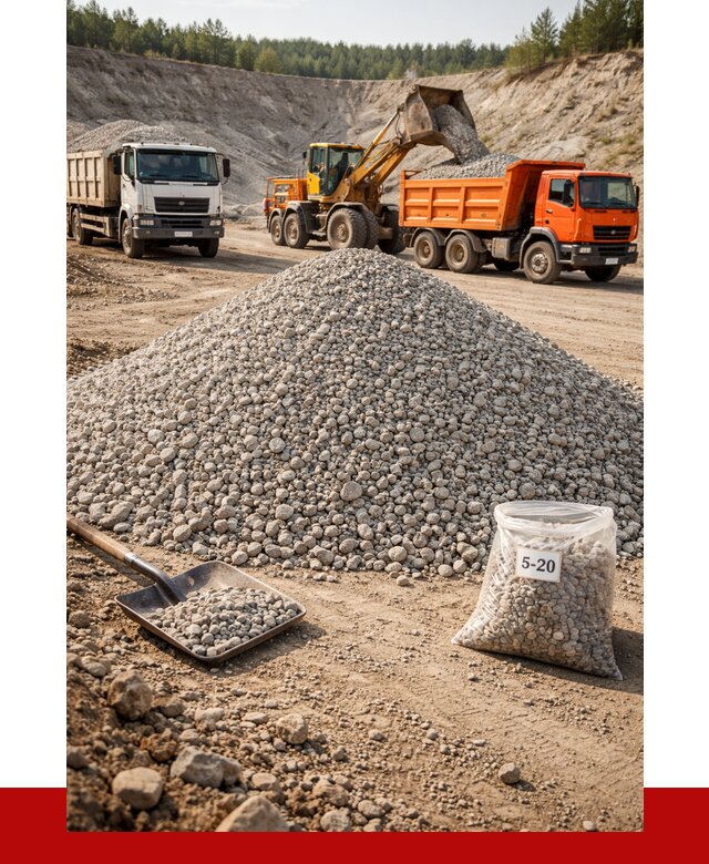 Доломитовый щебень фр. 5-20 в грозном от 4310 р. | ПРОНЕРУДГрз