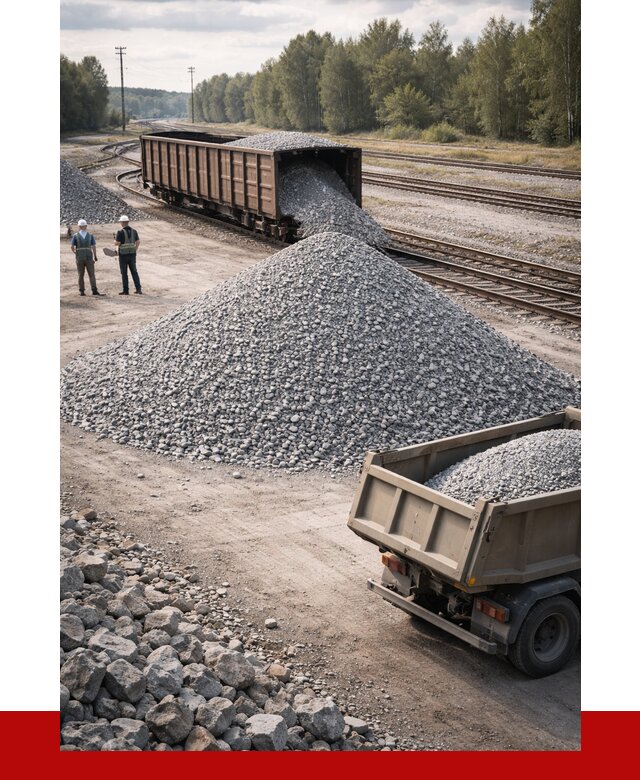 Железнодорожный щебень 20-60 в грозном от 1744 р. | ПРОНЕРУДГрз