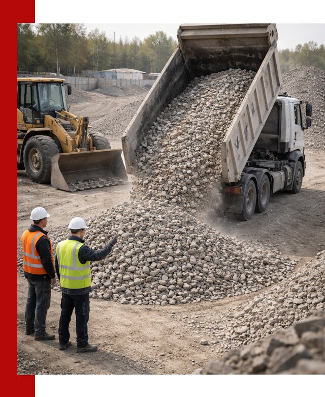 Вторичный щебень фракция 40–70 доставка в грозном