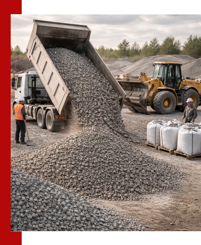 Бетонный щебень фракция 5–20 с доставкой в грозном