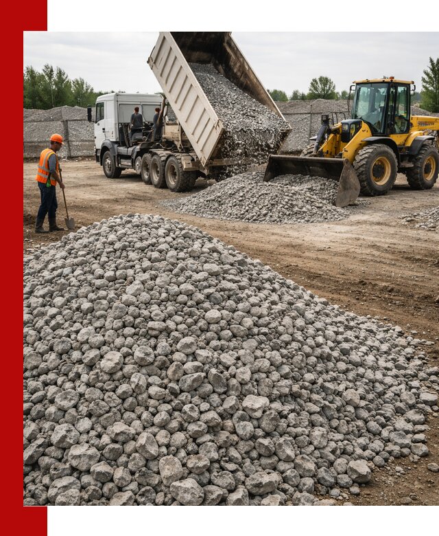 Доставка бетонного щебня фракции 40-70 в грозном