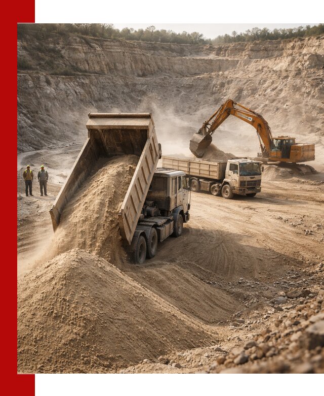 Карьерный песок навалом с доставкой в грозном