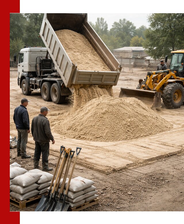 Доставка мытого песка в грозном с самосвалами по выгодной цене