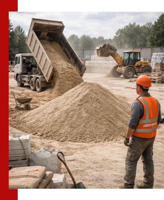 Доставка строительного песка с самосвалом в грозном