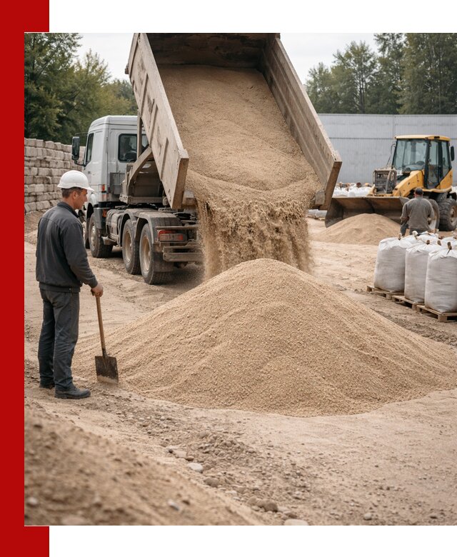 Кварцевый песок фракция 0–3 мм с доставкой в грозном
