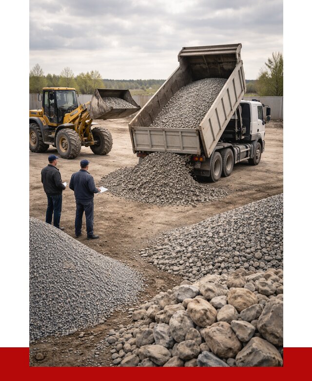 Гравий и камень с доставкой в грозном от 4310 р. - ПРОНЕРУДГрз