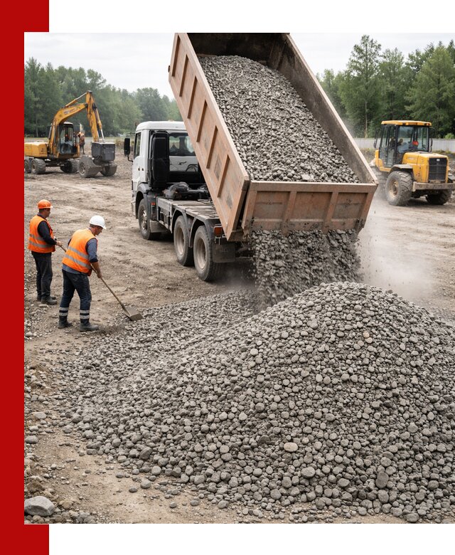 Доставка гравия фракции 40-70 в грозном оптом и в розницу