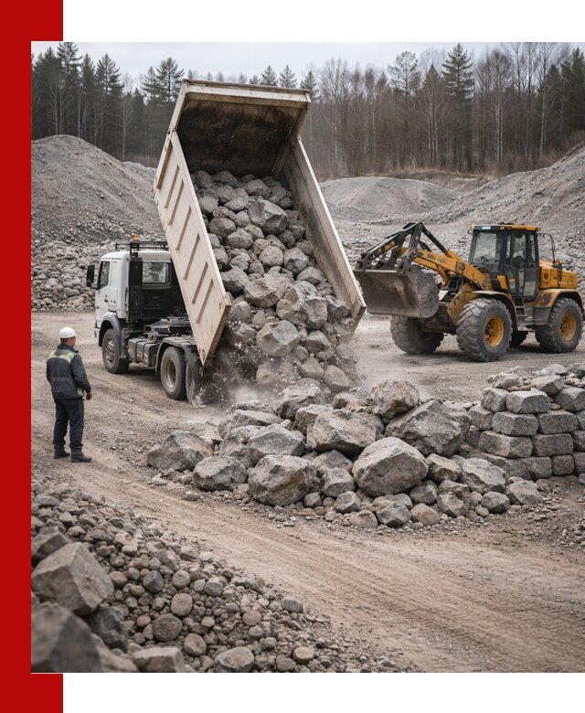 Доставка и продажа бутового гранитного камня в грозном