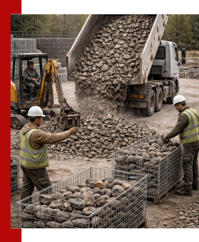 Камень для габионов фракция 100–201 в грозном