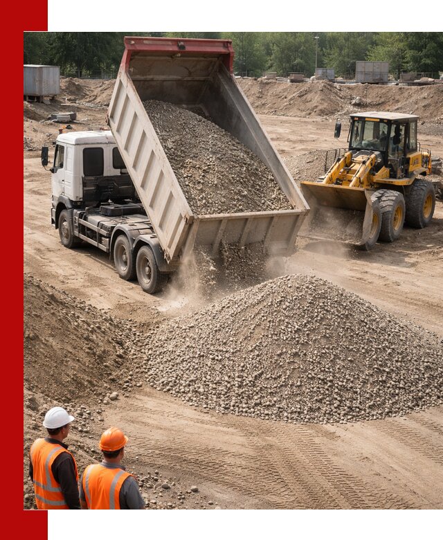 Щебень с песком (ЩГПС С2) с доставкой в грозном