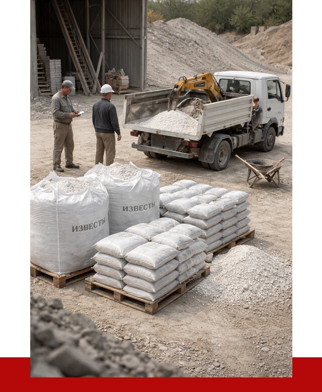 Известь строительная в грозном с доставкой от 4310 р. | ПРОНЕРУДГрз