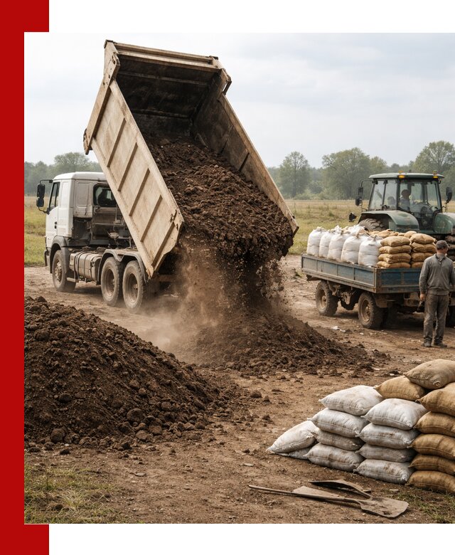 Доставка грунта и удобрений оптом в грозном для сельхоз и строительства