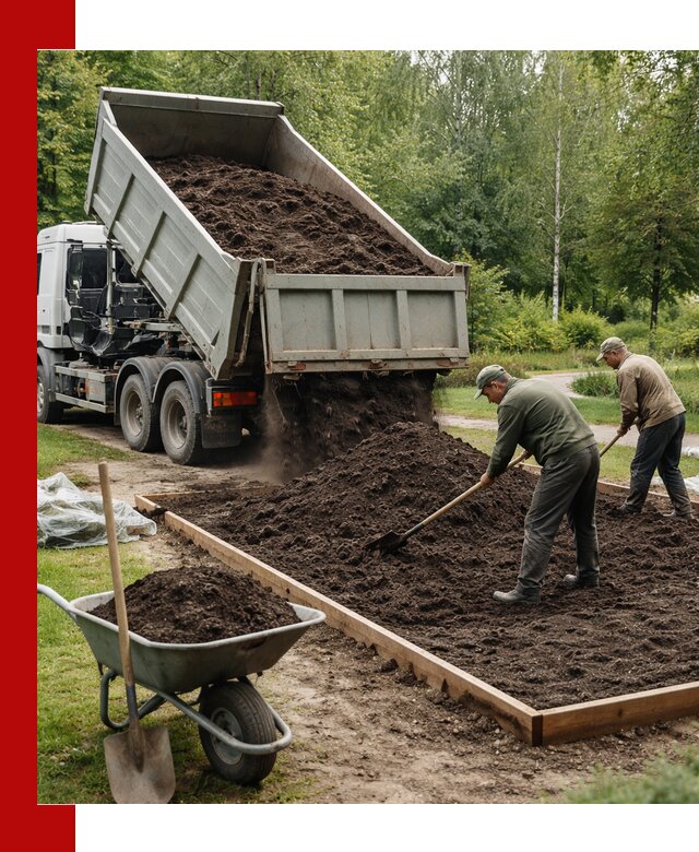 Доставка грунта для озеленения и благоустройства в грозном