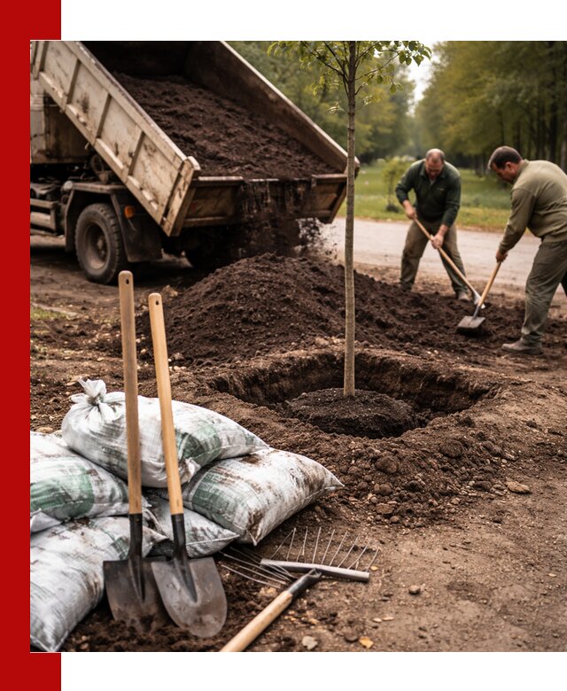 Грунт для посадки деревьев в грозном — доставка и подготовка почвы