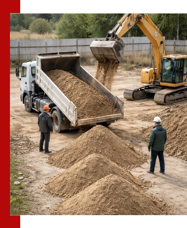 Доставка супеси вагонными и автопартиями в грозном