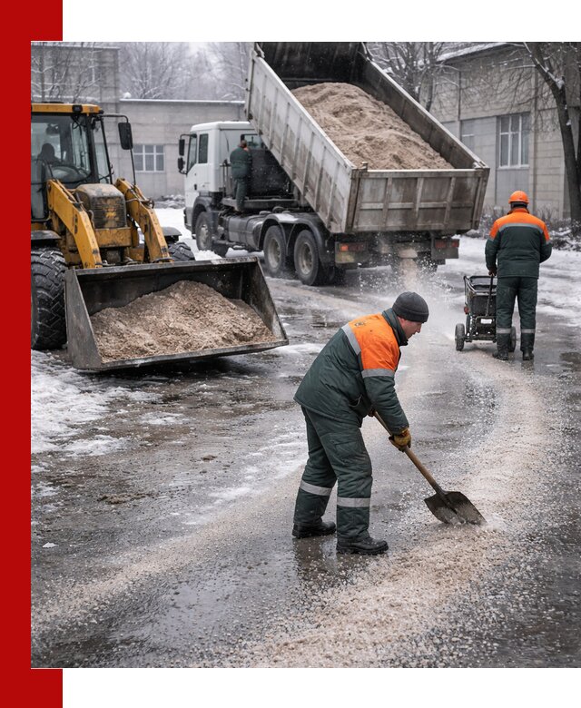 Реагент против гололеда с доставкой и нанесением в грозном