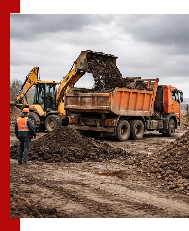 Вывоз грунта и строительного мусора в грозном грузовыми самосвалами