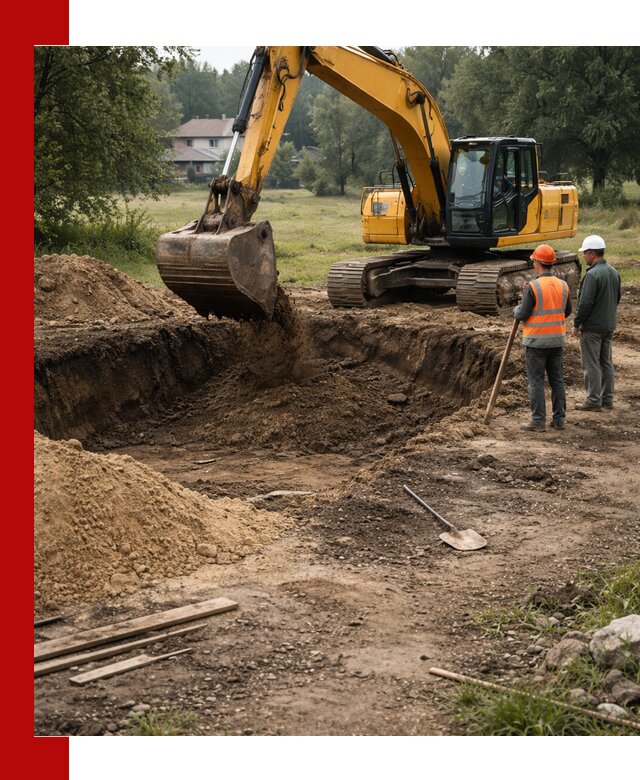 Рытье котлована под фундамент в грозном (быстро и недорого)