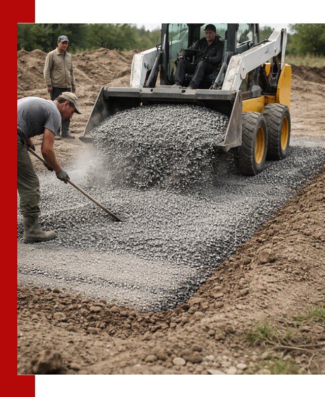Устройство щебеночной подушки в грозном для дорог и фундаментов